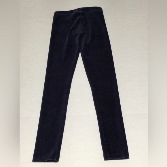 J Crew Size 12 Crewcuts Navy Velour Knit Cord-like Leggings - Picture 2 of 4